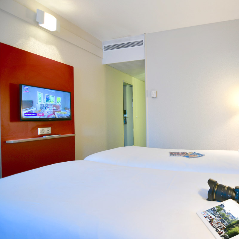 Chambre twin de l'h&ocirc;tel Ibis Nantes