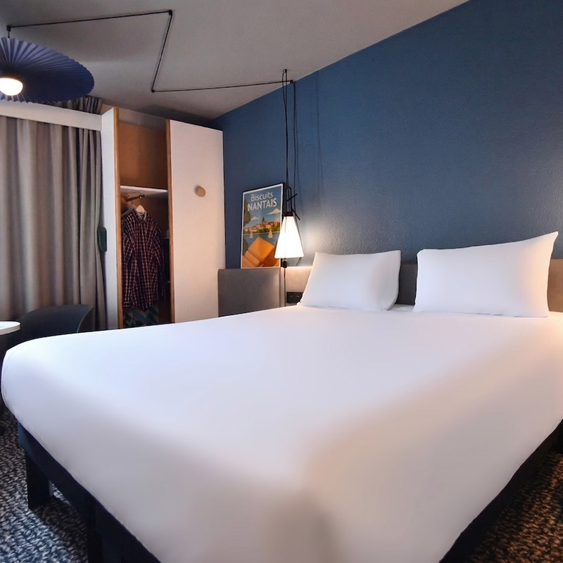 chambre double de l'hotel Ibis Nantes La Beaujoire