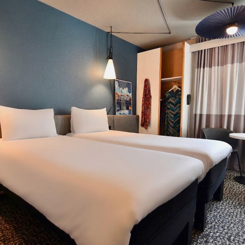 chambre twin de l'hotel Ibis Nantes La Beaujoire