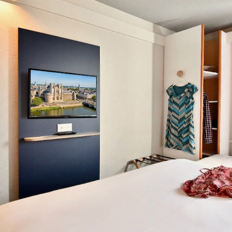 chambre double de l'hotel Ibis Nantes La Beaujoire