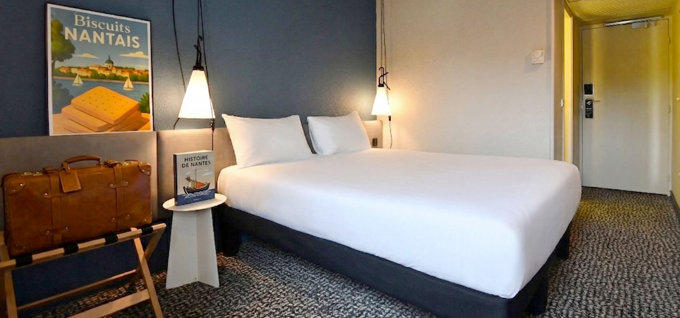 chambre double de l'hotel Ibis Nantes La Beaujoire