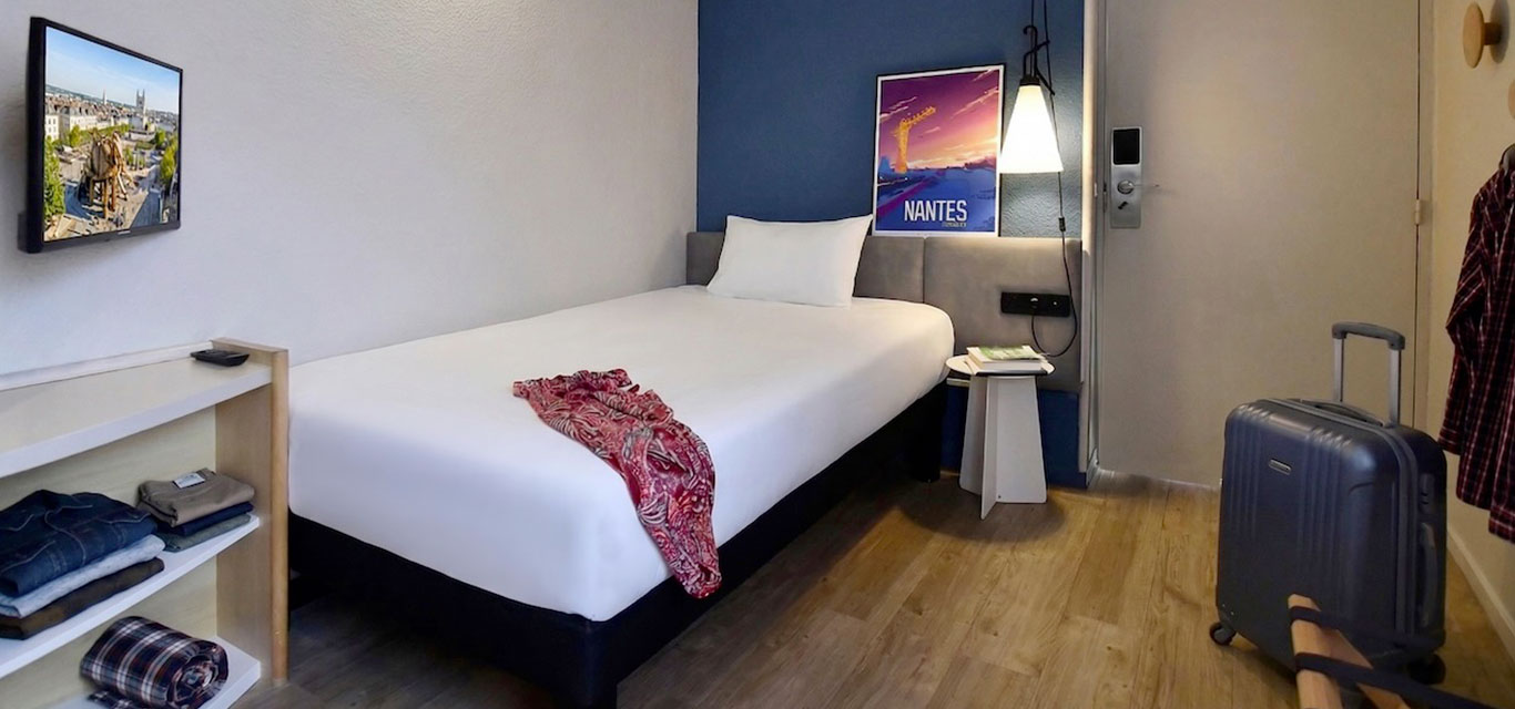 Chambre single de l'hotel ibis Nantes La Beaujoire