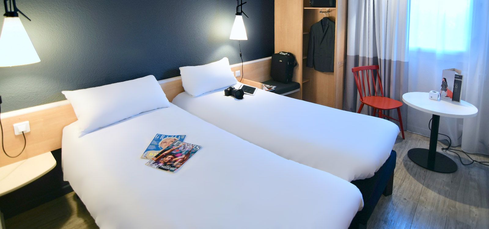 Chambre twin h&ocirc;tel Ibis Nantes